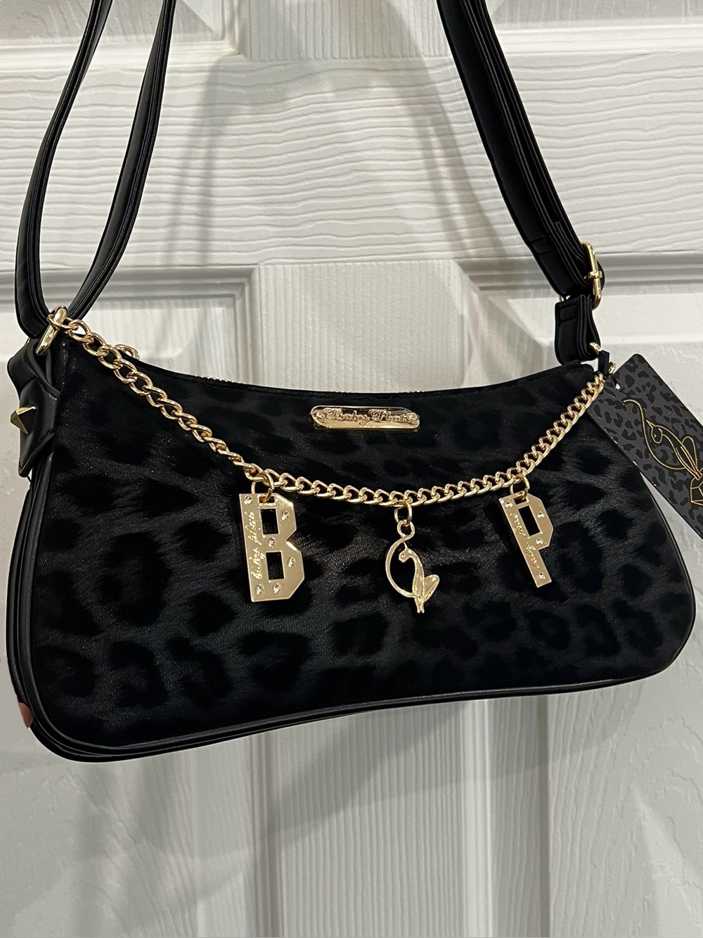 Baby Phat Black Leopard Shoulder Bag NEW